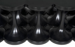 Noir Jericho Coffee Table - Artisan-Crafted Solid Mahogany with Hand-Rubbed Black Finish & Modern Elegance GTAB1137HB