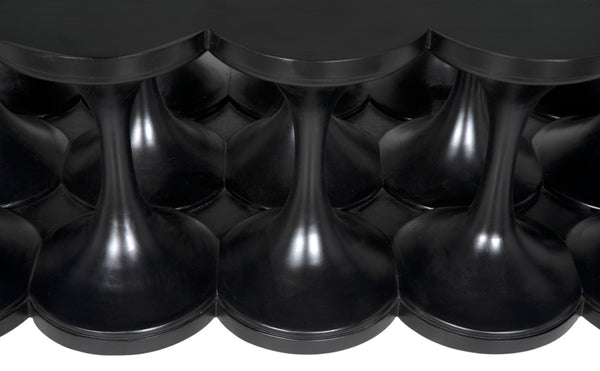 Noir Jericho Coffee Table - Artisan-Crafted Solid Mahogany with Hand-Rubbed Black Finish & Modern Elegance GTAB1137HB