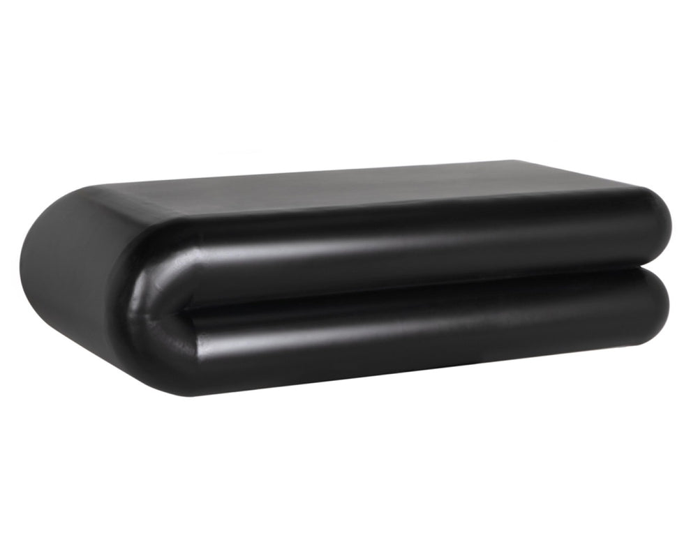 Noir Flexum Coffee Table - Sleek Industrial Design, Durable Matte Black Finish, Perfect for Modern Interiors GTAB1141MTB