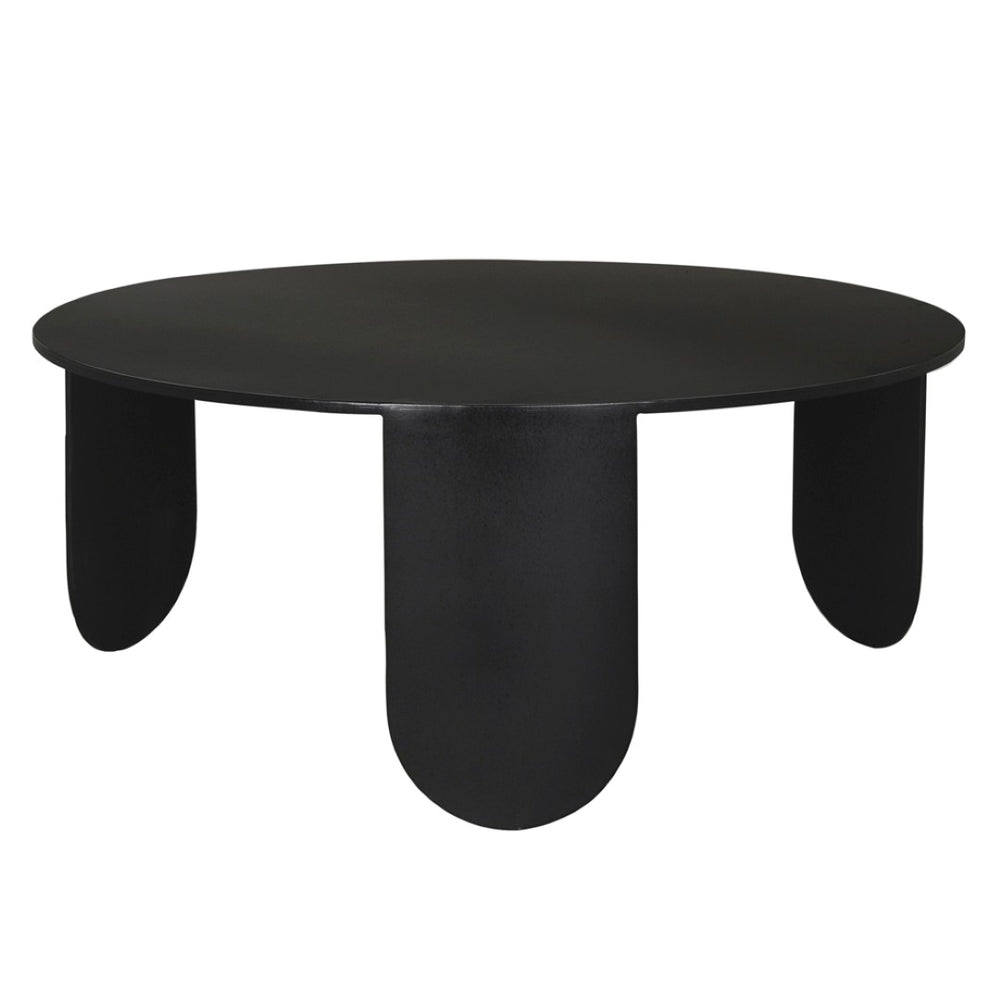 Noir Eco Coffee Table – Sustainable Wood & Matte Black Metal, Modern Minimalist Design for Any Space GTAB1144MTB