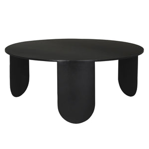 Noir Eco Coffee Table – Sustainable Wood & Matte Black Metal, Modern Minimalist Design for Any Space GTAB1144MTB