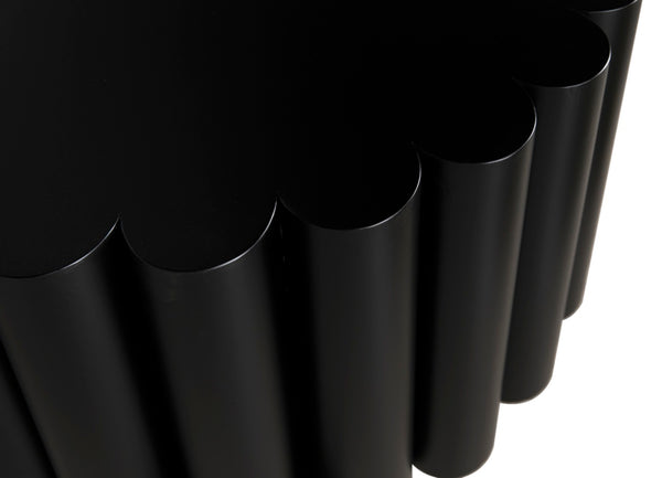 Noir Rose Coffee Table - Modern Round Design in Matte Black Iron, Ideal for Stylish Living Spaces & Durability GTAB1145MTB