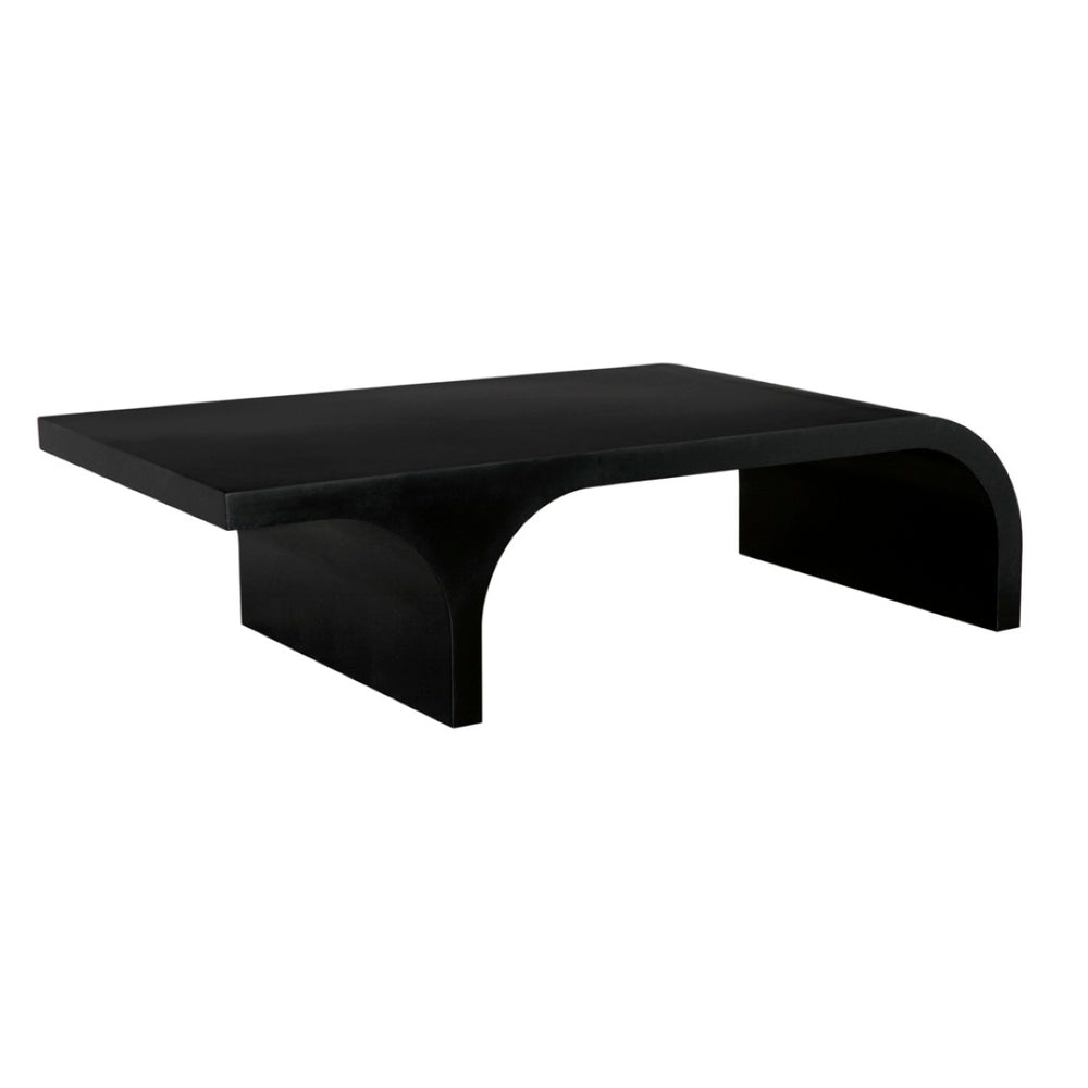 Noir Maximus Coffee Table - Industrial Minimalist Design in Matte Black, Durable Iron for Modern Living Rooms GTAB1146MTB