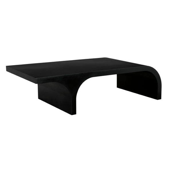 Noir Maximus Coffee Table - Industrial Minimalist Design in Matte Black, Durable Iron for Modern Living Rooms GTAB1146MTB