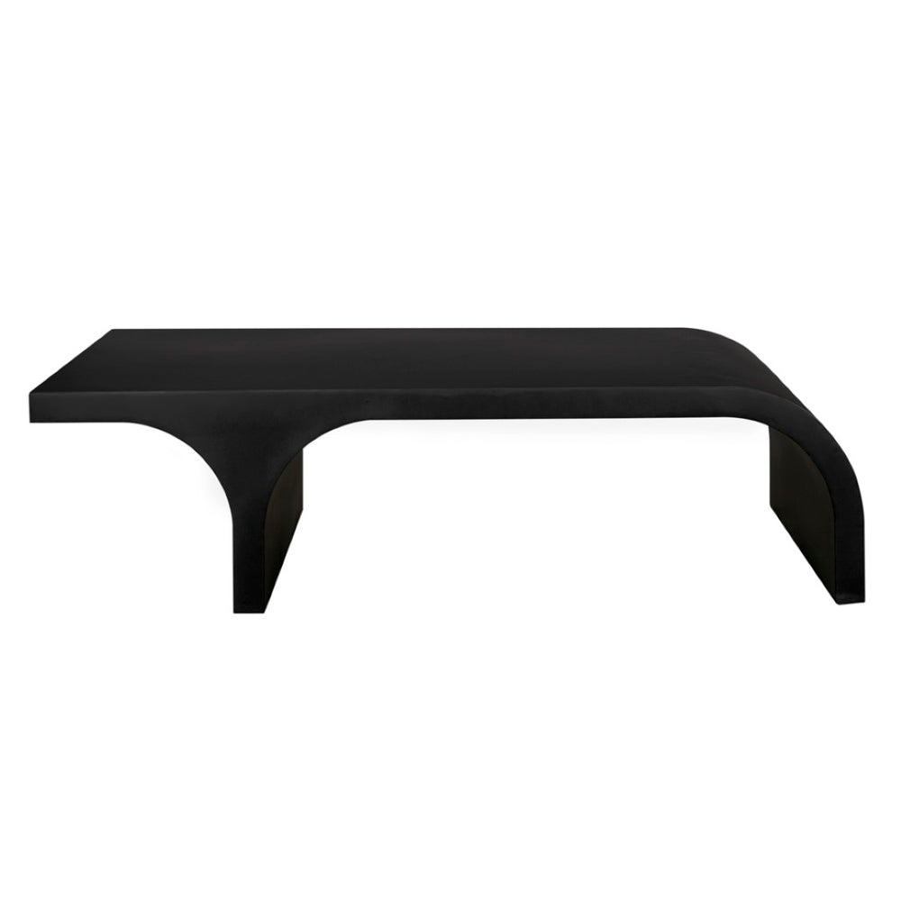 Noir Maximus Coffee Table - Industrial Minimalist Design in Matte Black, Durable Iron for Modern Living Rooms GTAB1146MTB