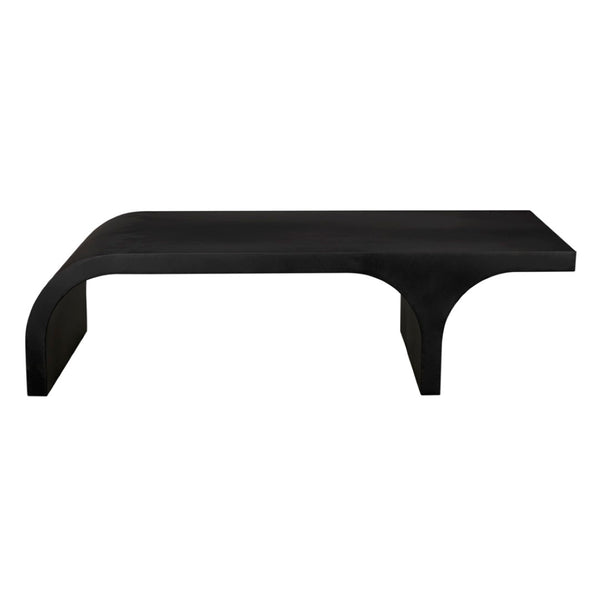 Noir Maximus Coffee Table - Industrial Minimalist Design in Matte Black, Durable Iron for Modern Living Rooms GTAB1146MTB