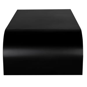 Noir Maximus Coffee Table - Industrial Minimalist Design in Matte Black, Durable Iron for Modern Living Rooms GTAB1146MTB