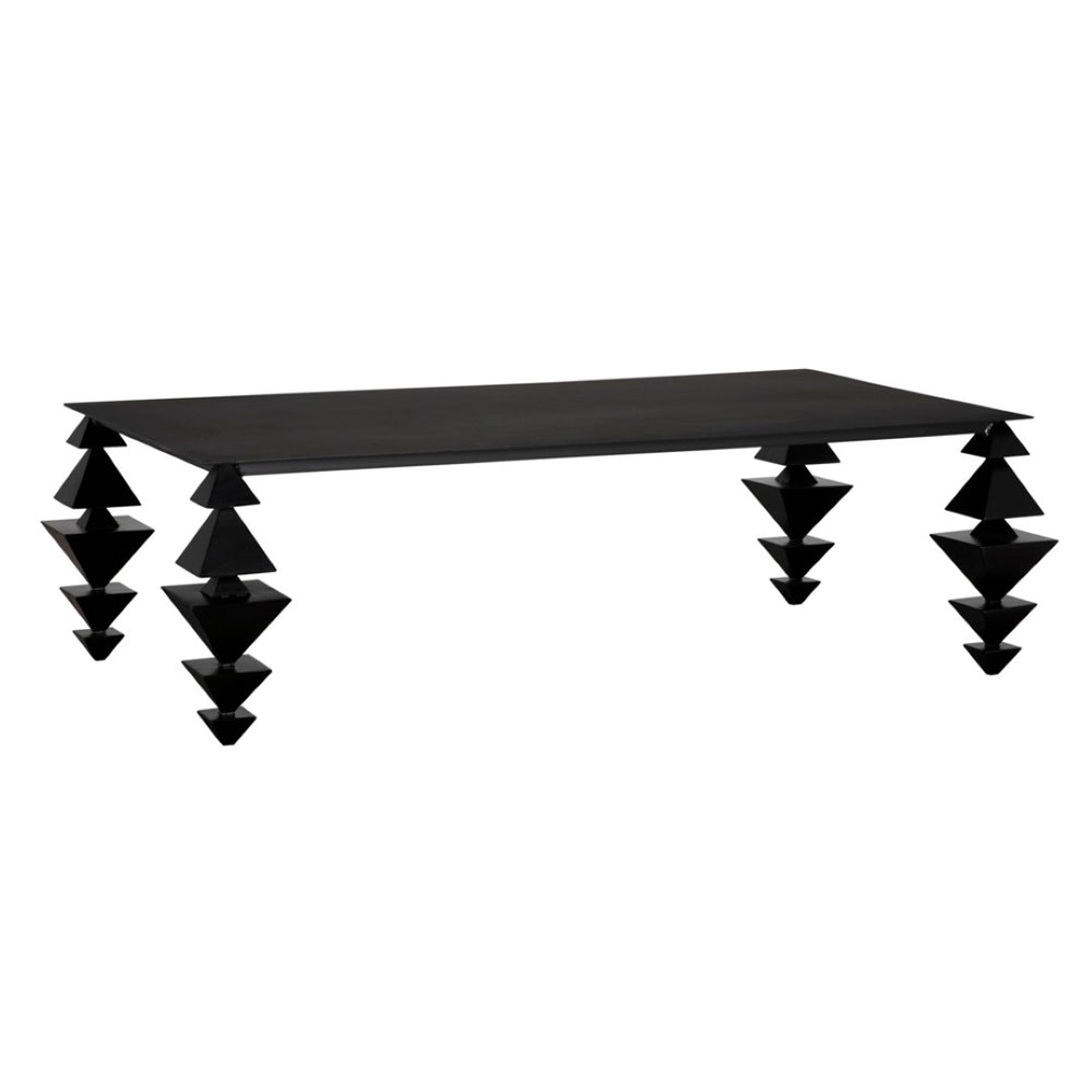 Noir Sagrada Coffee Table - Stylish Industrial Centerpiece with Matte Black Finish for Modern Living Rooms GTAB1147MTB