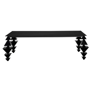 Noir Sagrada Coffee Table - Stylish Industrial Centerpiece with Matte Black Finish for Modern Living Rooms GTAB1147MTB