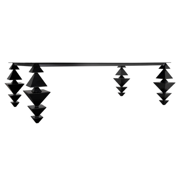 Noir Sagrada Coffee Table - Stylish Industrial Centerpiece with Matte Black Finish for Modern Living Rooms GTAB1147MTB