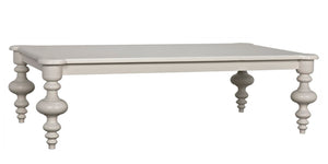 Noir Graff Coffee Table - Elegant Hand-Carved Mahogany Centerpiece for Timeless Living Room Style Solid White GTAB138SW