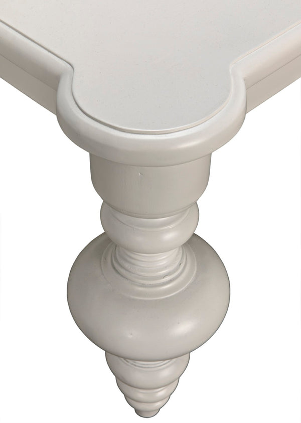 Noir Graff Coffee Table - Elegant Hand-Carved Mahogany Centerpiece for Timeless Living Room Style Solid White GTAB138SW