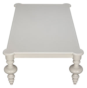 Noir Graff Coffee Table - Elegant Hand-Carved Mahogany Centerpiece for Timeless Living Room Style Solid White GTAB138SW