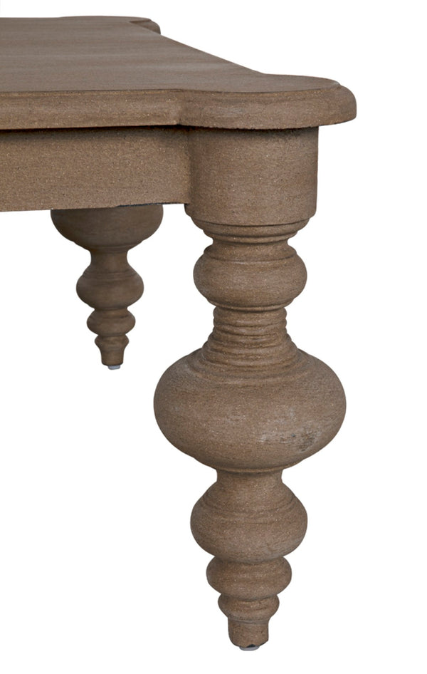 Noir Graff Coffee Table - Elegant Hand-Carved Mahogany Centerpiece for Timeless Living Room Style Weathered GTAB138WEA
