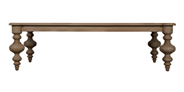 Noir Graff Coffee Table - Elegant Hand-Carved Mahogany Centerpiece for Timeless Living Room Style Weathered GTAB138WEA