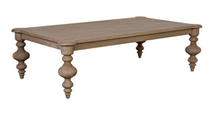 Noir Graff Coffee Table - Elegant Hand-Carved Mahogany Centerpiece for Timeless Living Room Style Weathered GTAB138WEA