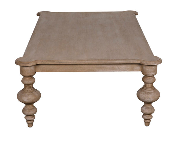 Noir Graff Coffee Table - Elegant Hand-Carved Mahogany Centerpiece for Timeless Living Room Style Weathered GTAB138WEA