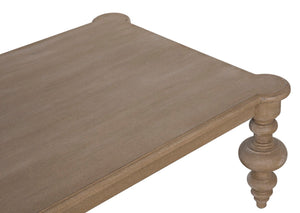 Noir Graff Coffee Table - Elegant Hand-Carved Mahogany Centerpiece for Timeless Living Room Style Weathered GTAB138WEA