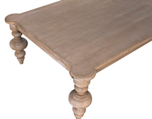 Noir Graff Coffee Table - Elegant Hand-Carved Mahogany Centerpiece for Timeless Living Room Style Weathered GTAB138WEA