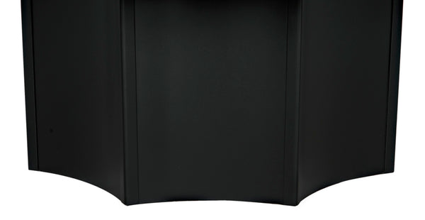 Noir Rome Coffee Table - Modern Matte Black Iron Centerpiece with Fluted Base for Stylish Living Spaces GTAB166MTB