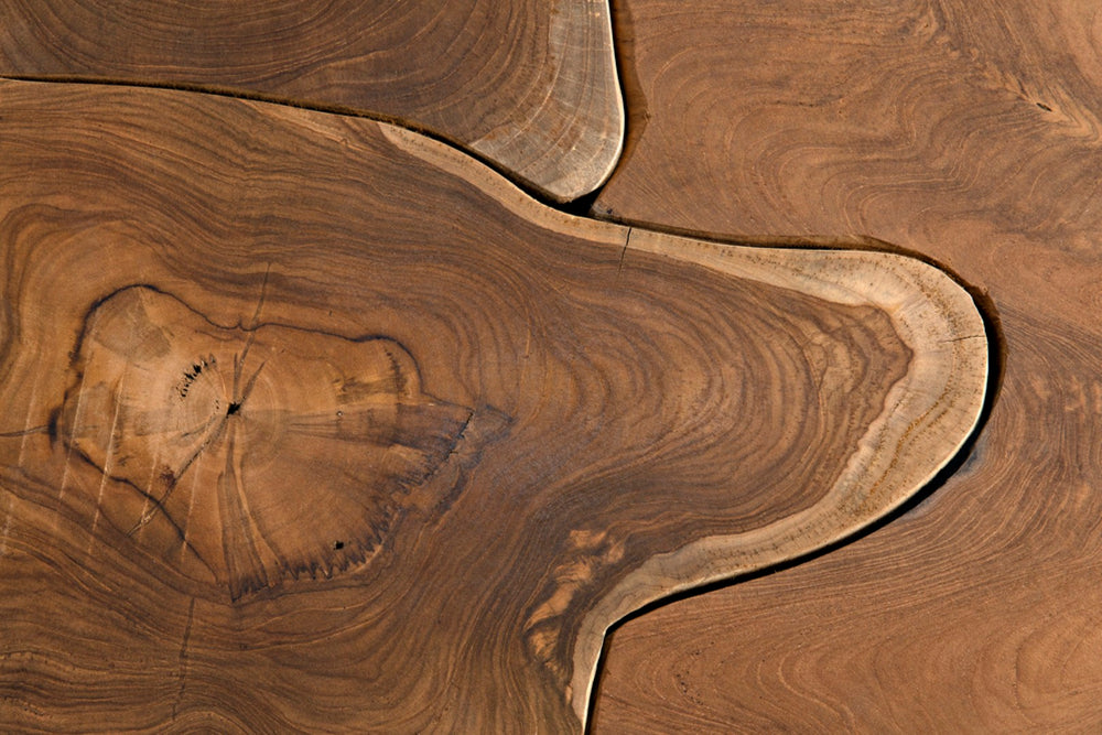 Noir Vert Coffee Table - Handcrafted Solid Teak Centerpiece with Unique Swirls for Modern Living Spaces GTAB174