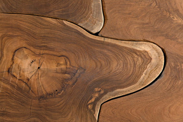 Noir Vert Coffee Table - Handcrafted Solid Teak Centerpiece with Unique Swirls for Modern Living Spaces GTAB174