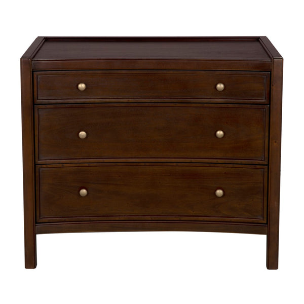 Noir Hampton Side Table - Timeless Elegance with Smart Storage and Handcrafted Mahogany Design Accents Hand Rubbed Brown GTAB245HBR