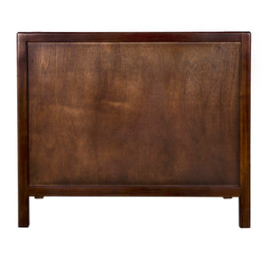 Noir Hampton Side Table - Timeless Elegance with Smart Storage and Handcrafted Mahogany Design Accents Hand Rubbed Brown GTAB245HBR