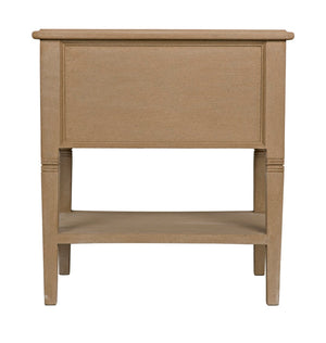 Noir Oxford 2-Drawer Side Table - Artisan-Made Mahogany Accent for Timeless Elegance in Any Room Weathered GTAB246WEA