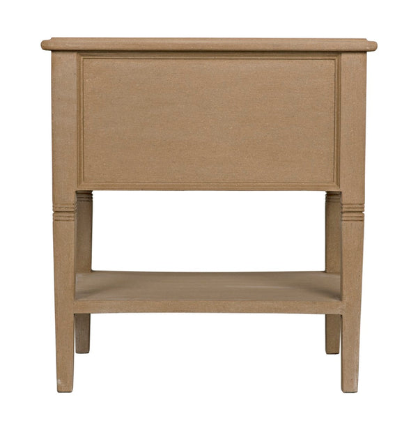 Noir Oxford 2-Drawer Side Table - Artisan-Made Mahogany Accent for Timeless Elegance in Any Room Weathered GTAB246WEA