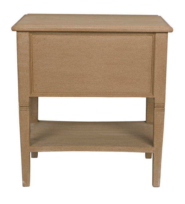 Noir Oxford 2-Drawer Side Table - Artisan-Made Mahogany Accent for Timeless Elegance in Any Room Weathered GTAB246WEA