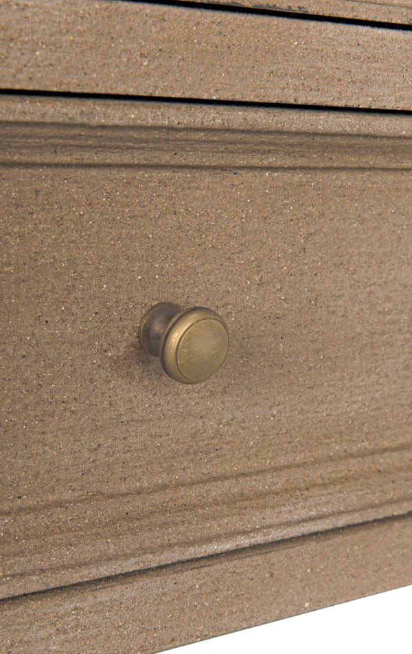 Noir Oxford 2-Drawer Side Table - Artisan-Made Mahogany Accent for Timeless Elegance in Any Room Weathered GTAB246WEA