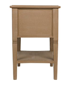 Noir Oxford 2-Drawer Side Table - Artisan-Made Mahogany Accent for Timeless Elegance in Any Room Weathered GTAB246WEA