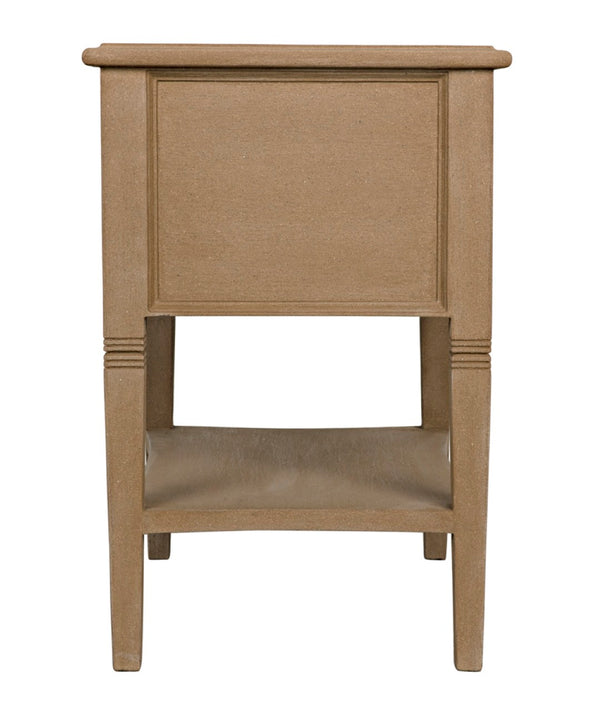 Noir Oxford 2-Drawer Side Table - Artisan-Made Mahogany Accent for Timeless Elegance in Any Room Weathered GTAB246WEA
