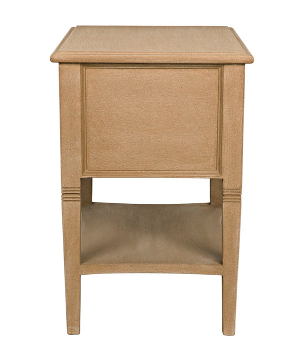 Noir Oxford 2-Drawer Side Table - Artisan-Made Mahogany Accent for Timeless Elegance in Any Room Weathered GTAB246WEA