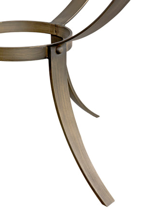 Noir Byron Side Table - Elegant Bianco Crown Marble with Industrial Iron Base for Modern Living Spaces Aged Brass GTAB286AB