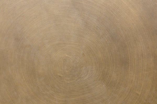 Noir Eclipse Round Side Table - Modern Iron Accent for Living Room, Bedroom, or Entryway Decor Delight Aged Brass GTAB302AB