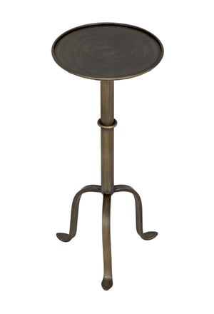Noir Tini Side Table - Charming Victorian-Inspired Design with Curved Legs for Modern Spaces and Style Aged Brass GTAB303AB