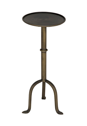 Noir Tini Side Table - Charming Victorian-Inspired Design with Curved Legs for Modern Spaces and Style Aged Brass GTAB303AB