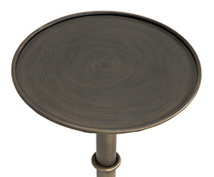 Noir Tini Side Table - Charming Victorian-Inspired Design with Curved Legs for Modern Spaces and Style Aged Brass GTAB303AB