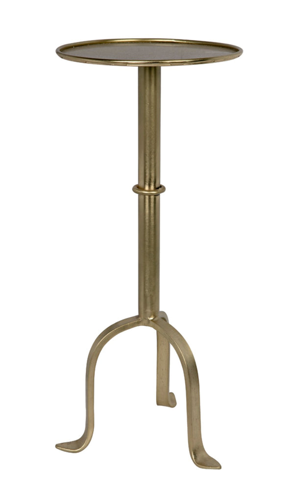 Noir Tini Side Table - Charming Victorian-Inspired Design with Curved Legs for Modern Spaces and Style Antique Brass GTAB303MB