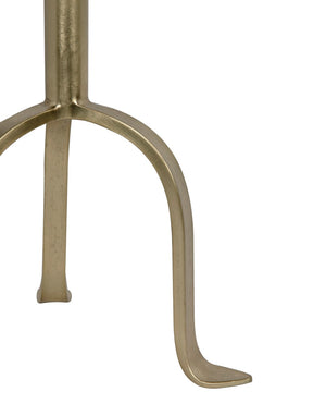 Noir Tini Side Table - Charming Victorian-Inspired Design with Curved Legs for Modern Spaces and Style Antique Brass GTAB303MB