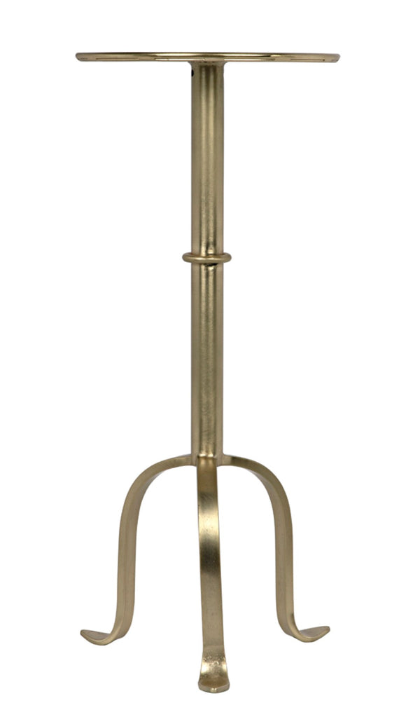 Noir Tini Side Table - Charming Victorian-Inspired Design with Curved Legs for Modern Spaces and Style Antique Brass GTAB303MB