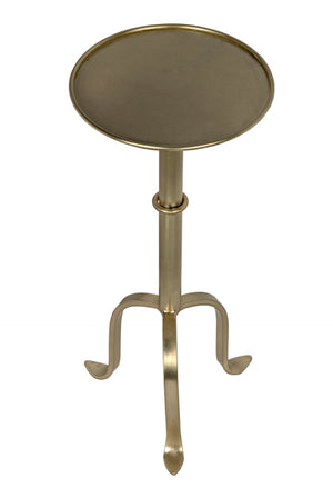 Noir Tini Side Table - Charming Victorian-Inspired Design with Curved Legs for Modern Spaces and Style Antique Brass GTAB303MB
