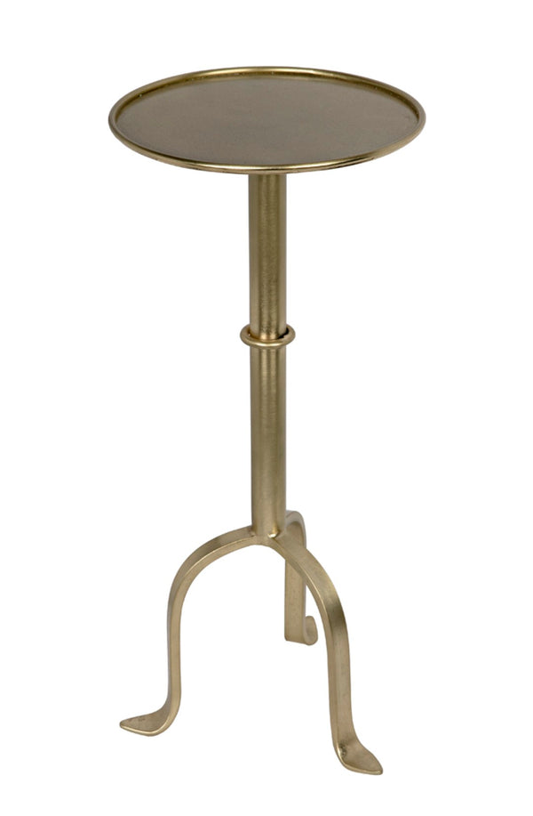 Noir Tini Side Table - Charming Victorian-Inspired Design with Curved Legs for Modern Spaces and Style Antique Brass GTAB303MB