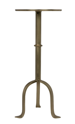 Noir Tini Side Table - Charming Victorian-Inspired Design with Curved Legs for Modern Spaces and Style Antique Brass GTAB303MB