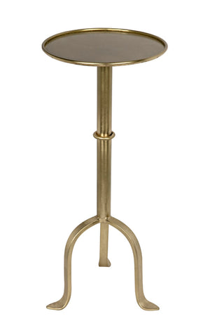 Noir Tini Side Table - Charming Victorian-Inspired Design with Curved Legs for Modern Spaces and Style Antique Brass GTAB303MB