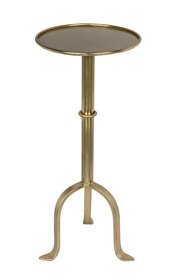 Noir Tini Side Table - Charming Victorian-Inspired Design with Curved Legs for Modern Spaces and Style Antique Brass GTAB303MB