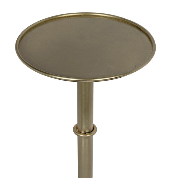 Noir Tini Side Table - Charming Victorian-Inspired Design with Curved Legs for Modern Spaces and Style Antique Brass GTAB303MB