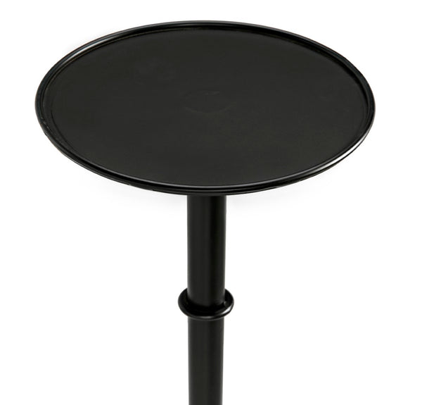 Noir Tini Side Table - Charming Victorian-Inspired Design with Curved Legs for Modern Spaces and Style Matte Black GTAB303MTB